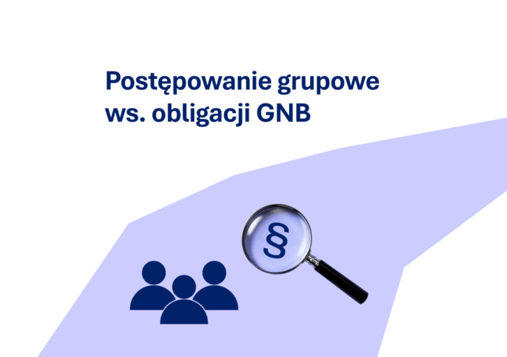 Fioletowa droga z napisem postępowanie grupowe w sprawie obligacji GNB